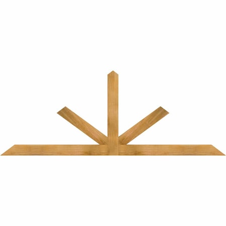 Ekena Millwork Saratoga Rough Sawn Timber Gable Bracket, Western Red Cedar, 84"W x 31"H x 2"D x 4"F, 9/12 Pitch GBW084X31X0204SAR00RWR